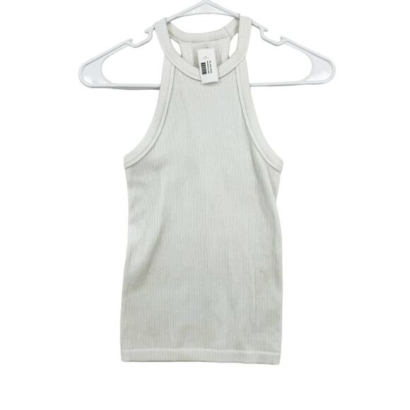 COMMANDO Women Studio Ribbed Haltered Neck Tank Top White Size Small/Medium - Picture 2 of 6